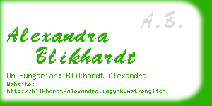 alexandra blikhardt business card